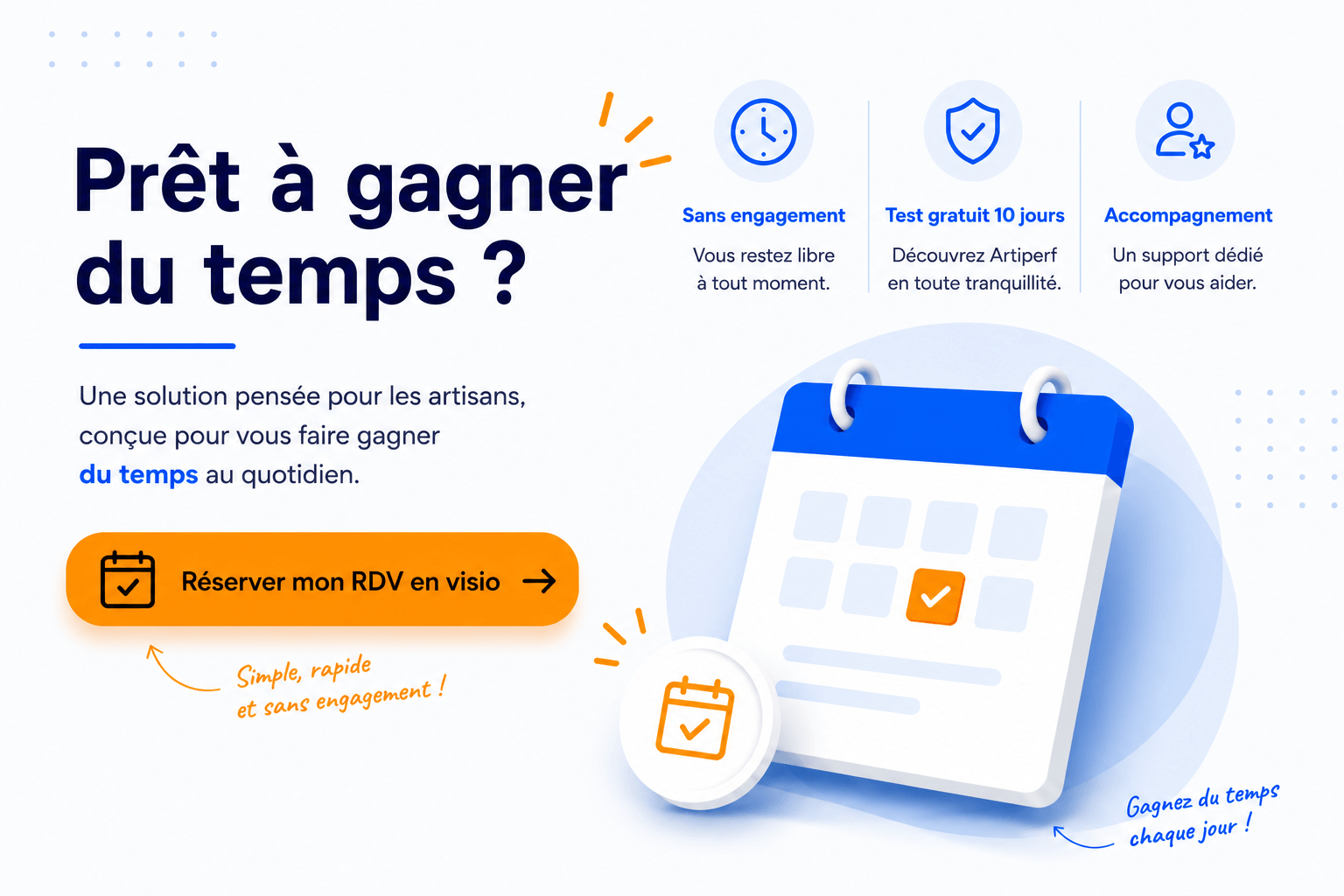 Prêt à gagner du temps ? Réservez votre RDV en visio